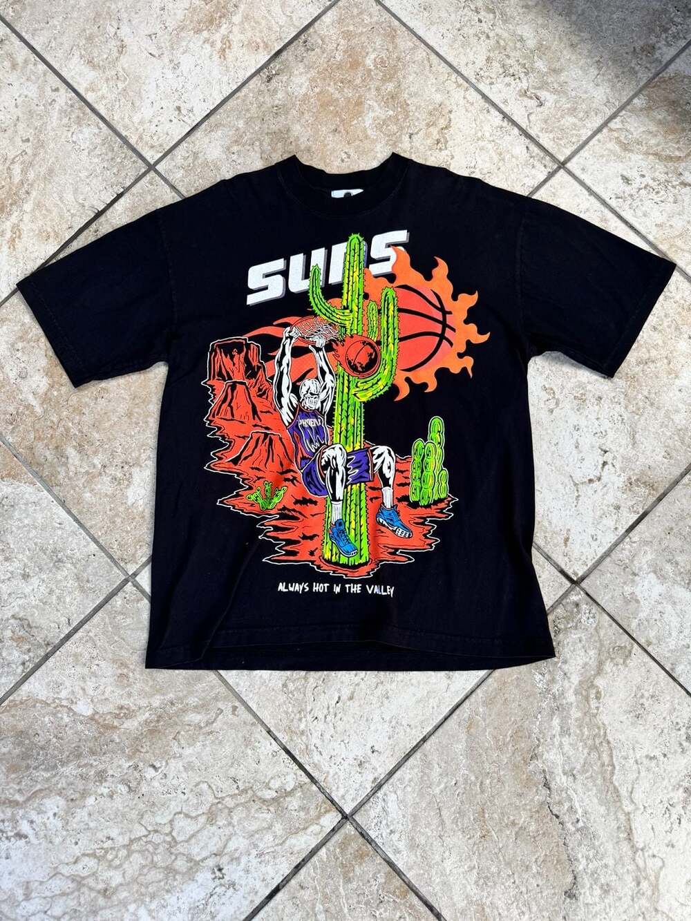 Warren Lotas Phoenix Suns Always Hot In The Valley T-Shirt Black Size L